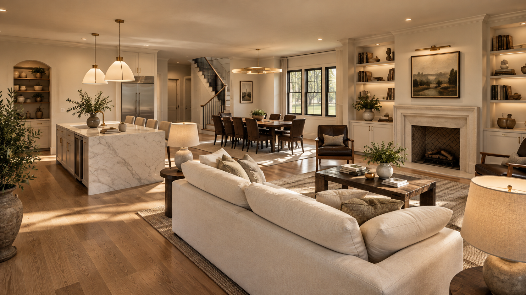 110 Hudson — Great Room Wide