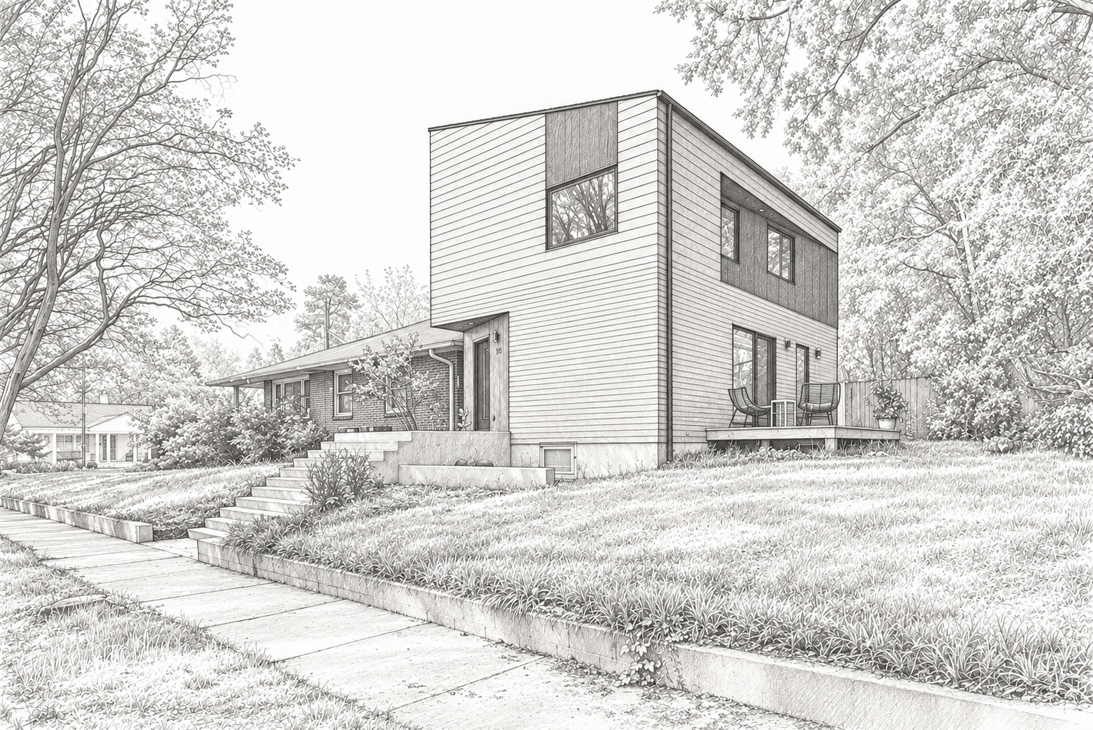 Architectural sketch of Morrison